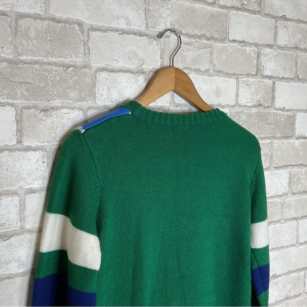 Festive Knit Green Christmas Santa Crewneck Size XL 14-16 - Picture 13 of 16